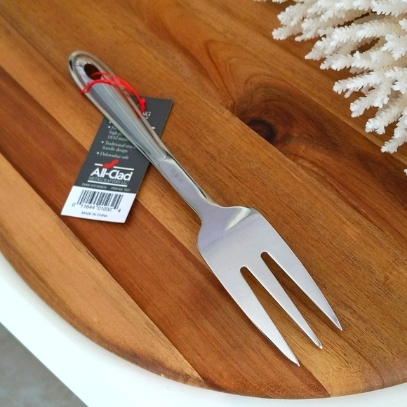 All-Clad 🔥NWT🔥 serving fork for dinner - stainless steel dishwasher safe 🔥 - Picture 4 of 10